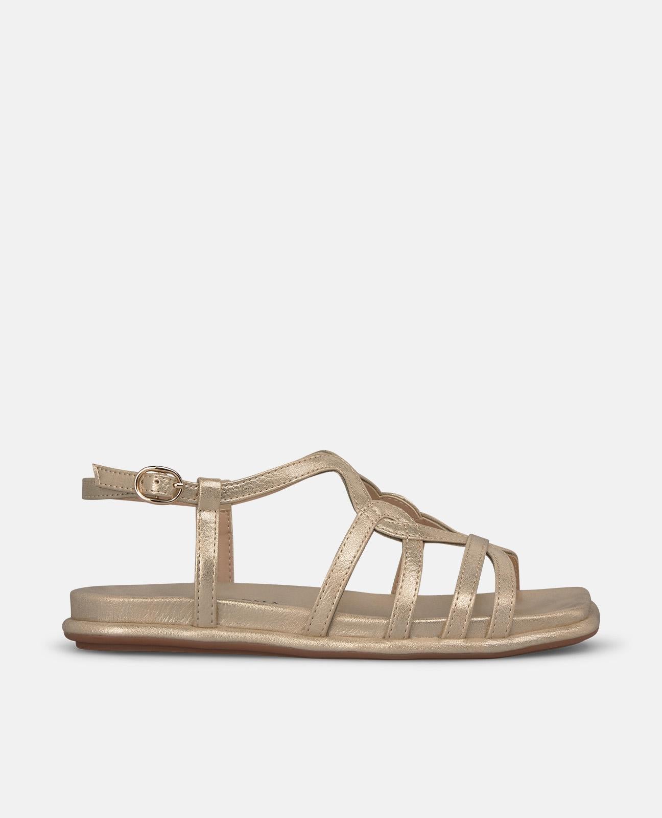 alma-en-pena-alfa-63595-t-riemen-sandalen-flach-strass-dorado-plateau-2-cm image 1