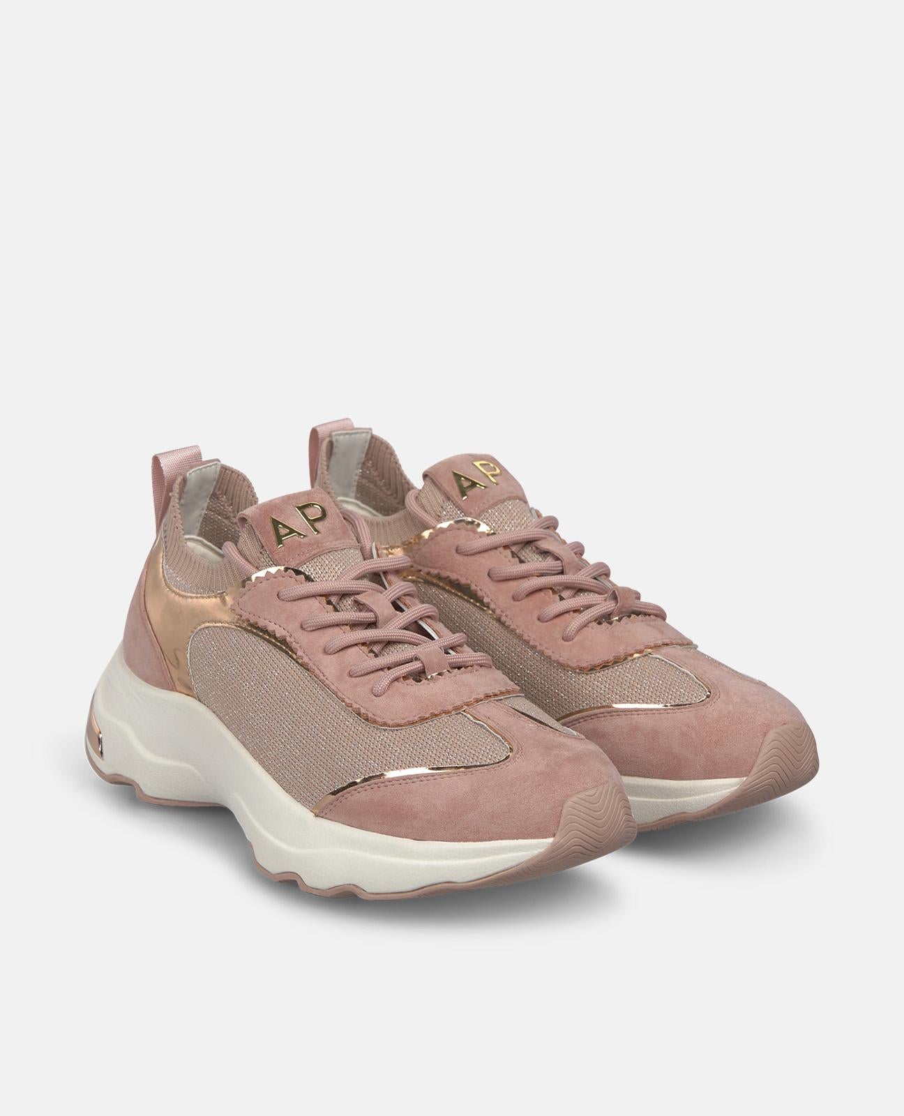 alma-en-pena-sportschuhe-rosa-metallic-schn-rung-4-5-cm-plateau image 2