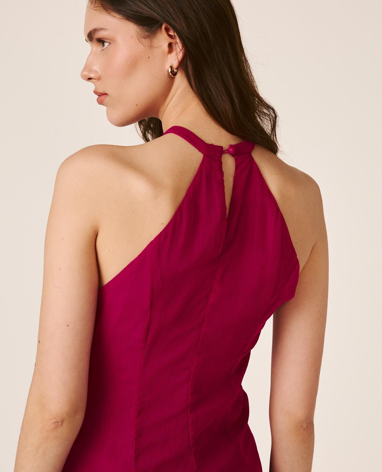 alma-en-pena-maxikleid-fuchsia-mit-neckholder-und-r-schen image 7