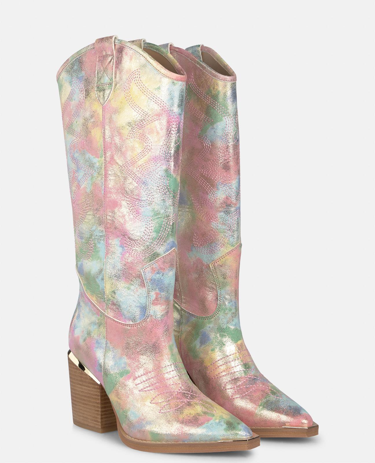 alma-en-pena-cowboy-boot-damenstiefel-rosa-8-5cm image 3