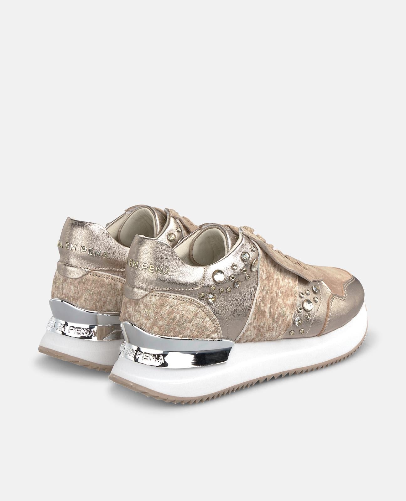 alma-en-pena-metallic-sneaker-strass-vison-4-cm-plateau image 3