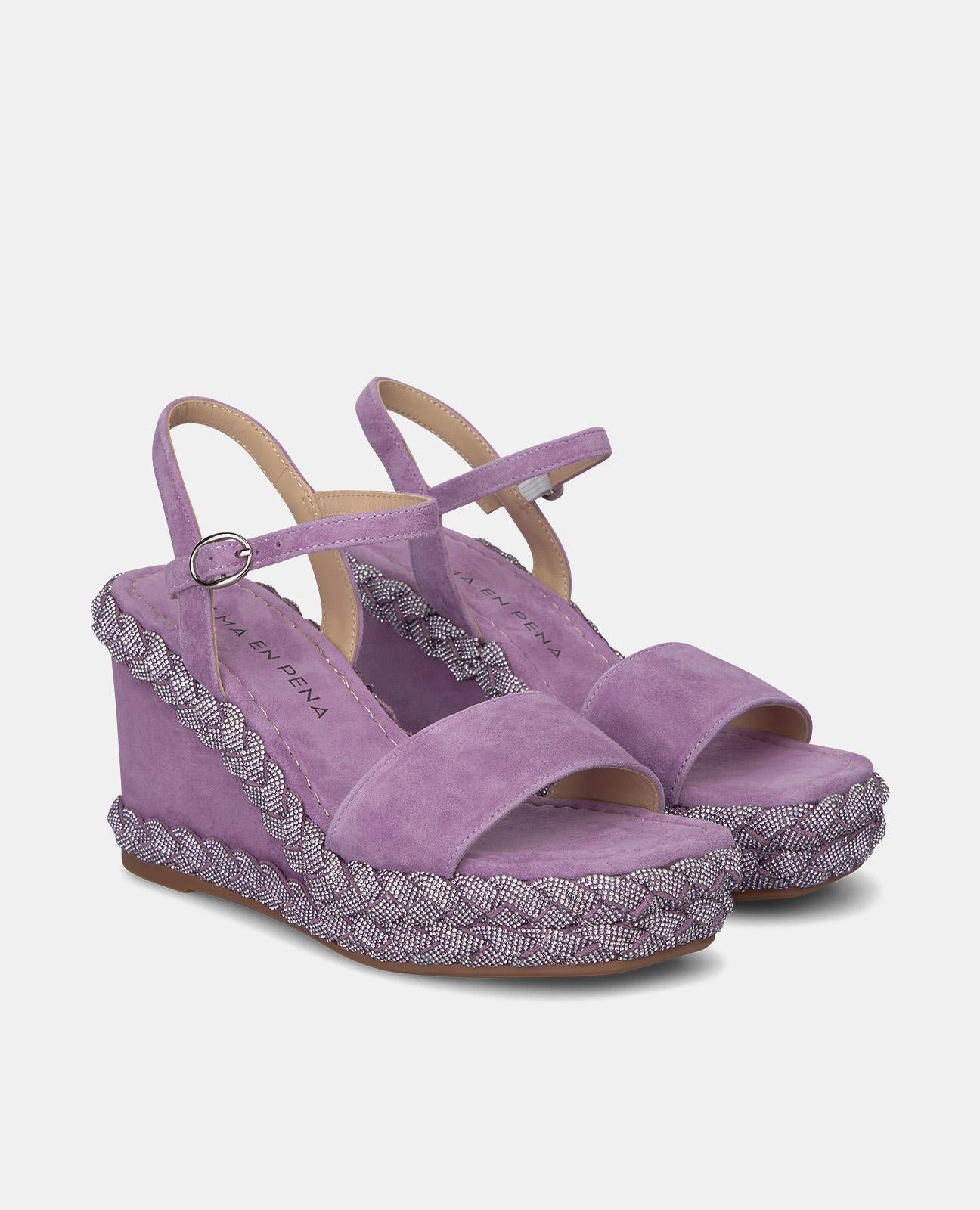 alma-en-pena-keilsandale-leder-violett-9-5-cm image 2