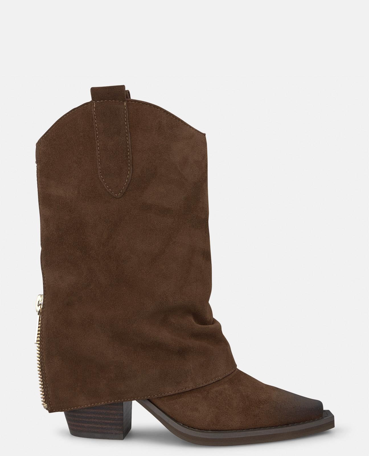 alma-en-pena-cowboystiefel-wildleder-mit-rei-verschluss-camel image 1