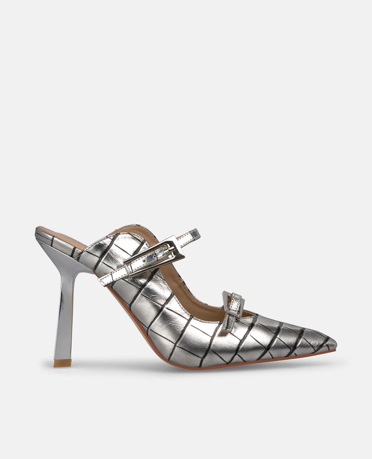 alma-en-pena-slingpumps-mit-schnallen-silber-10-cm image 1