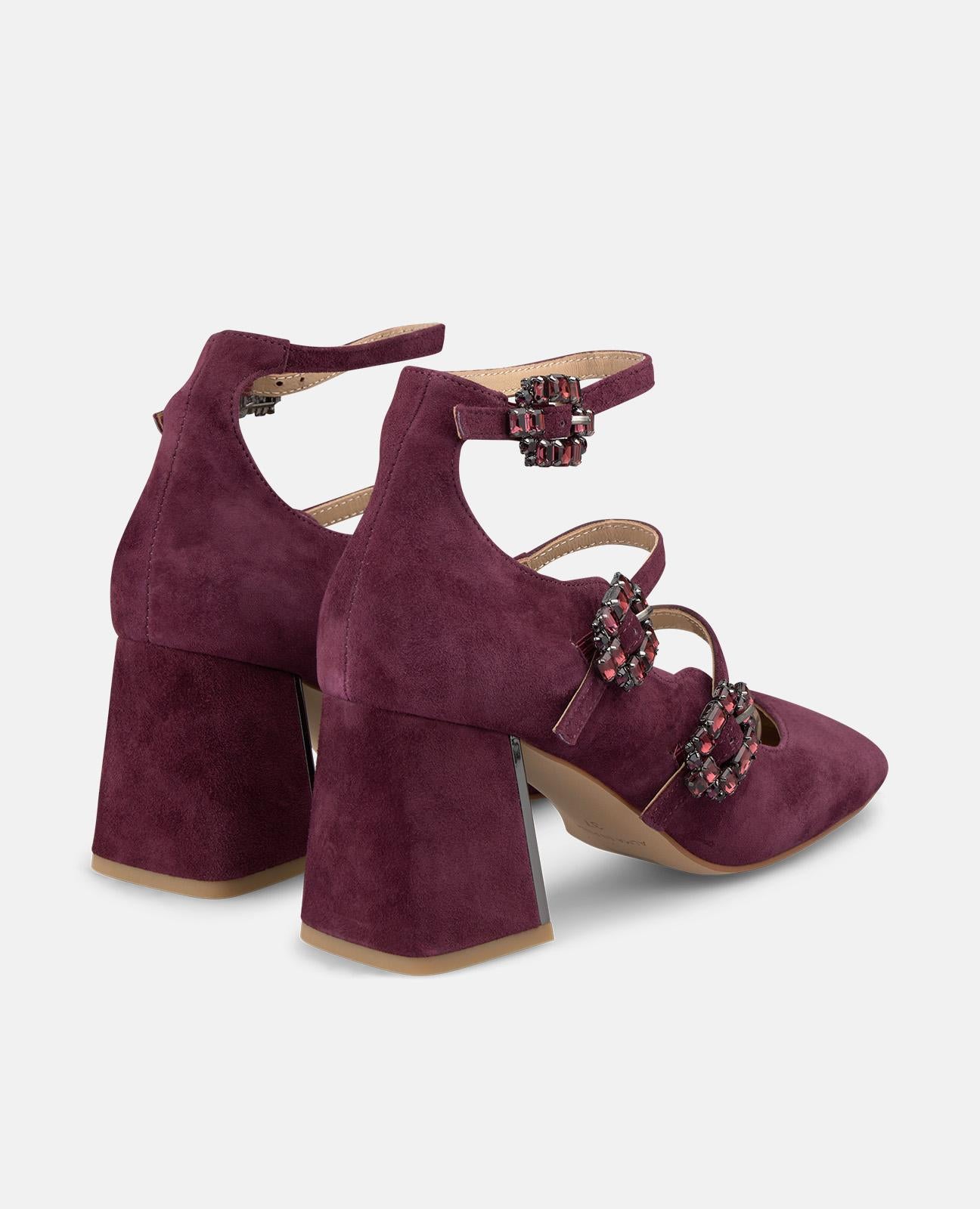 alma-en-pena-buckled-heel-shoe-pumps-mit-schmuck-schnalle-in-bordeaux-7-cm image 3