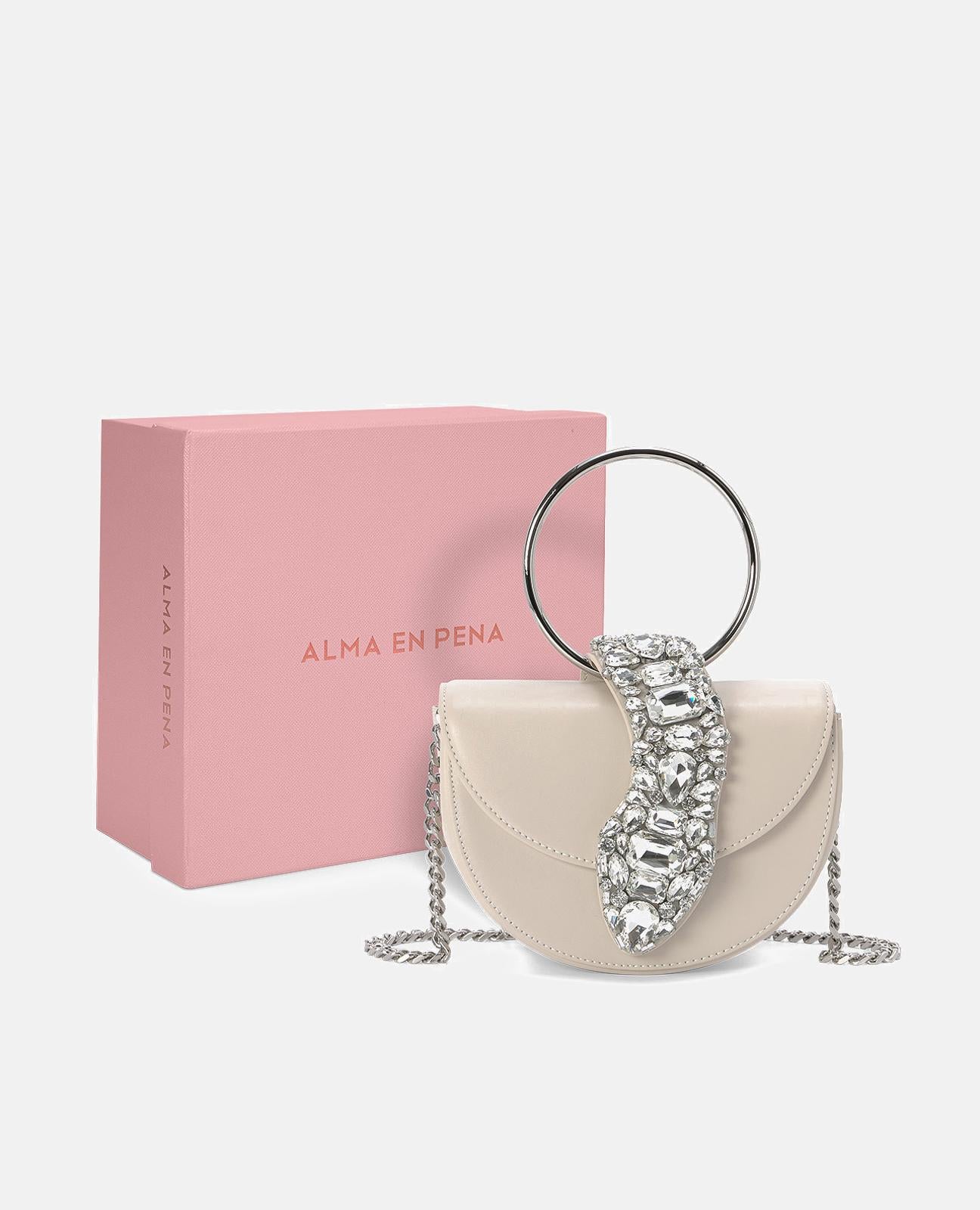 alma-en-pena-snake-schultertasche-halbmond-leder-kette image 4