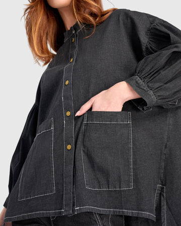 alembika-penelope-puff-top-jet-denim-damen-tunika-jeans image 3