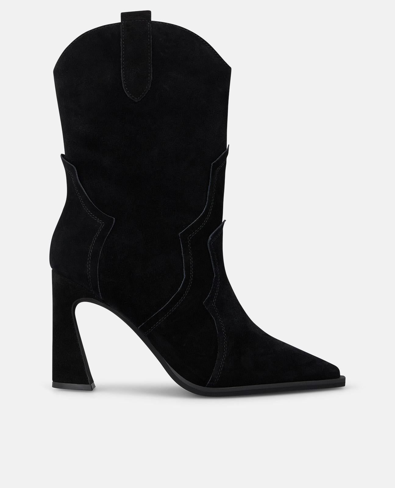 alma-en-pena-suede-cowboy-boots-schwarze-cowboy-stiefeletten-9-cm image 1