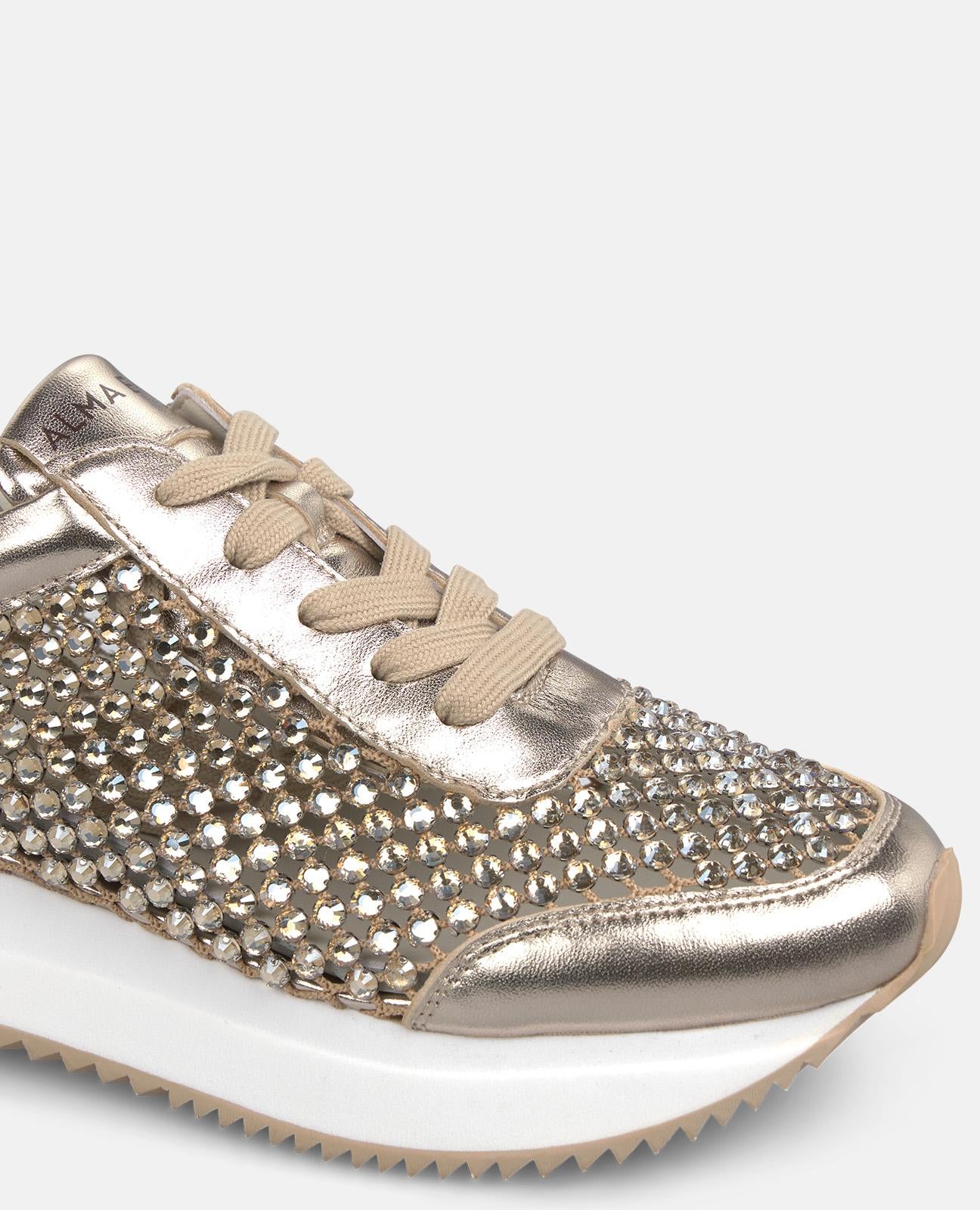 alma-en-pena-sports-platform-sneaker-plateau-bronze-metallic-mit-strass image 4