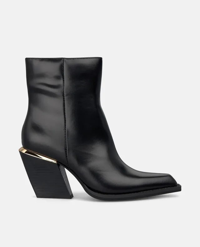 alma-en-pena-metallic-leather-ankle-boots-stiefelette-schwarz-8-cm image 1