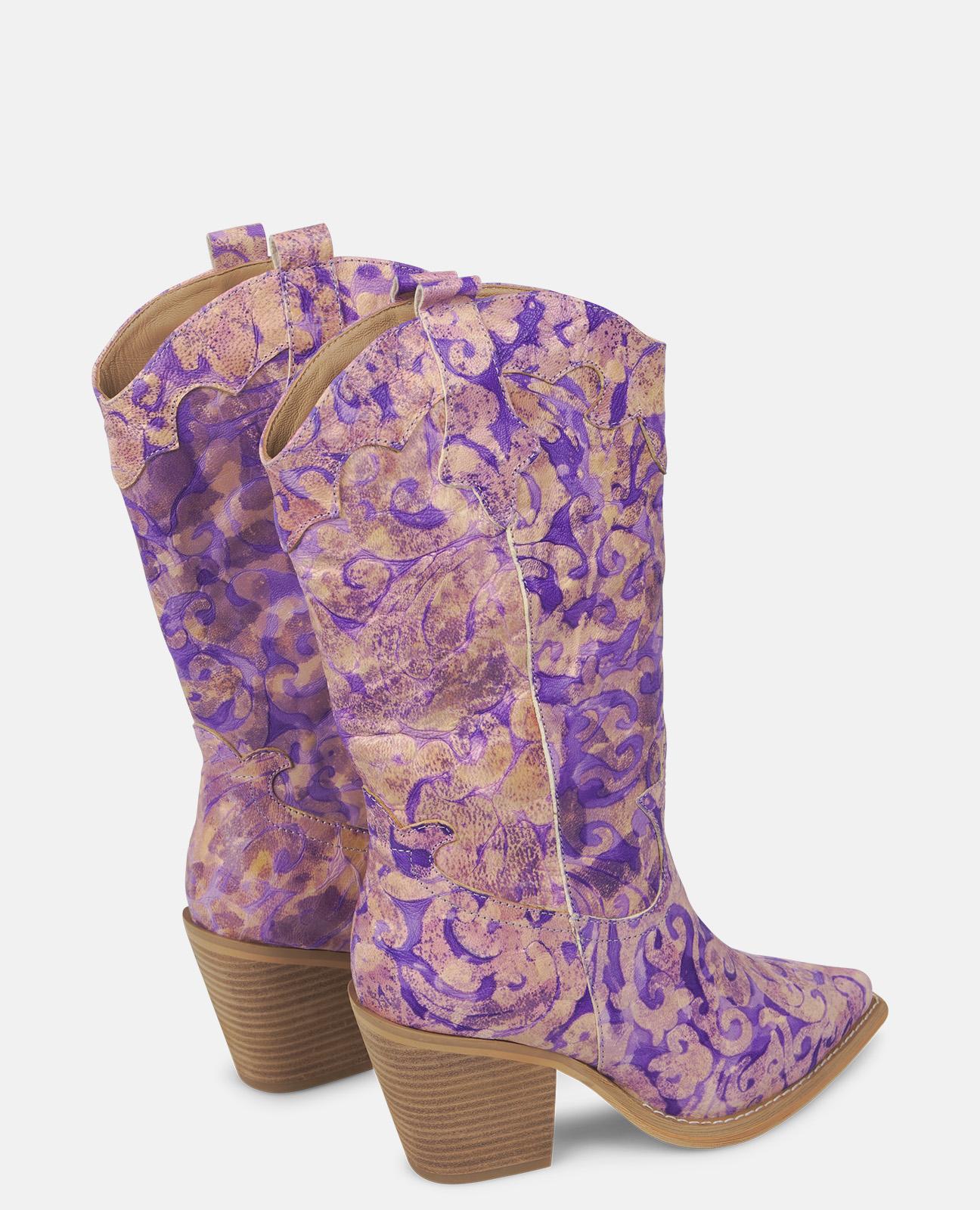 alma-en-pena-embroidered-half-boot-lila-stiefel-mit-stickerei-8-cm-absatz image 4