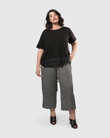 alembika-pinstripe-linen-lantern-hose-grau-leinenhose image 8