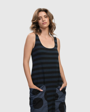 alembika-urban-maxi-tank-kleid-in-navy image 5