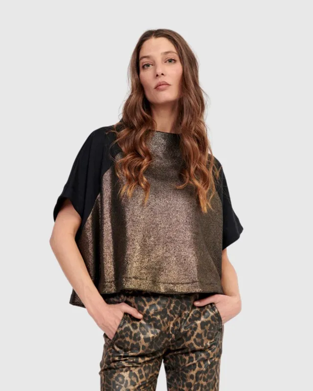 alembika-velma-raglan-top-gold image 1