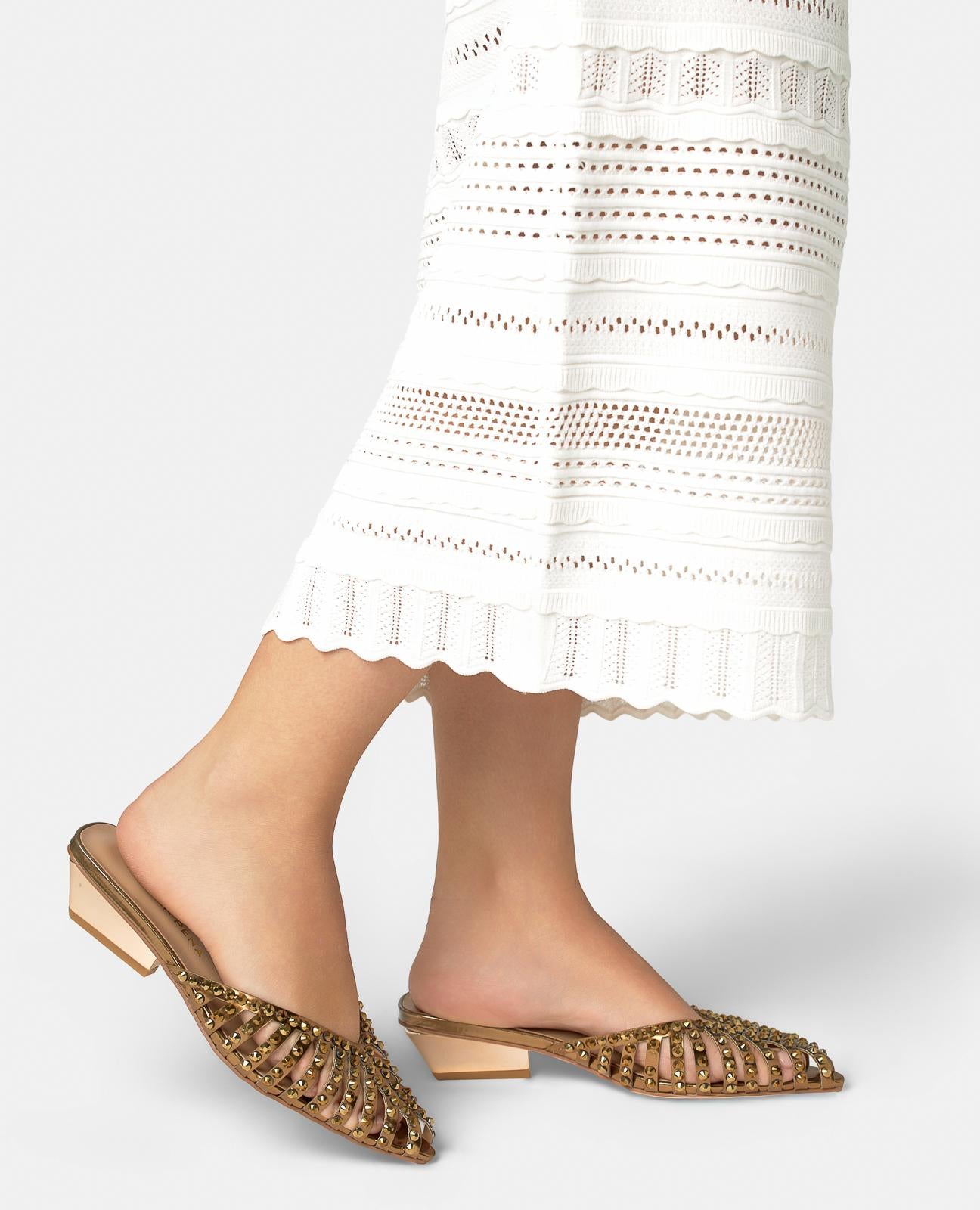 alma-en-pena-open-heel-mules-mit-mesh-einsatz-bronze image 5