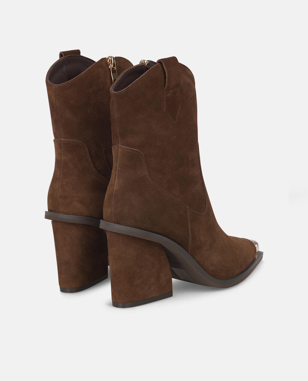 alma-en-pena-alfa-61212-stiefelette-mit-metallic-spitze-camel-8-cm-absatz image 3