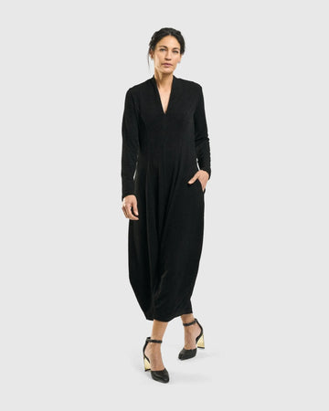 alembika-elvira-cocoon-kleid-schwarz-jacquardkleid-ed549b image 4