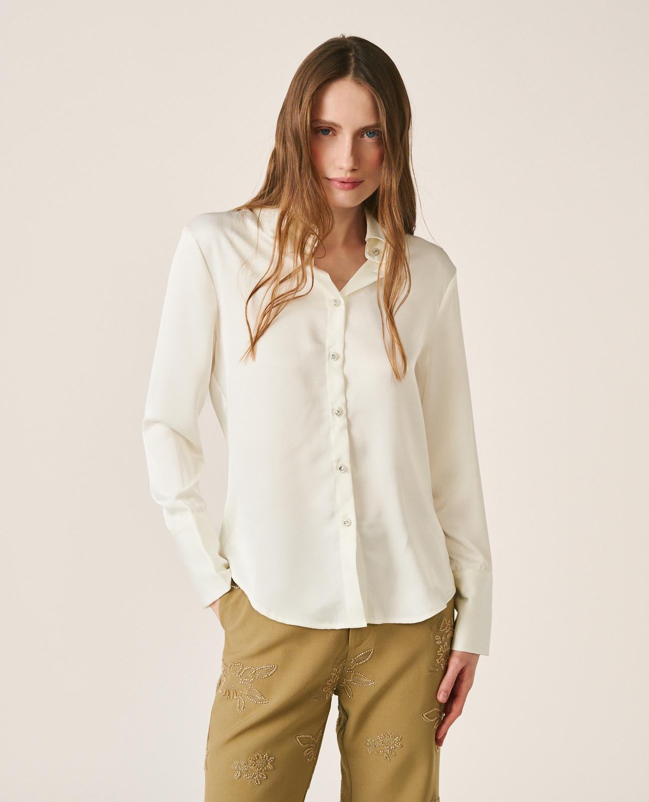 alma-en-pena-satinbluse-slim-fit-wei image 5