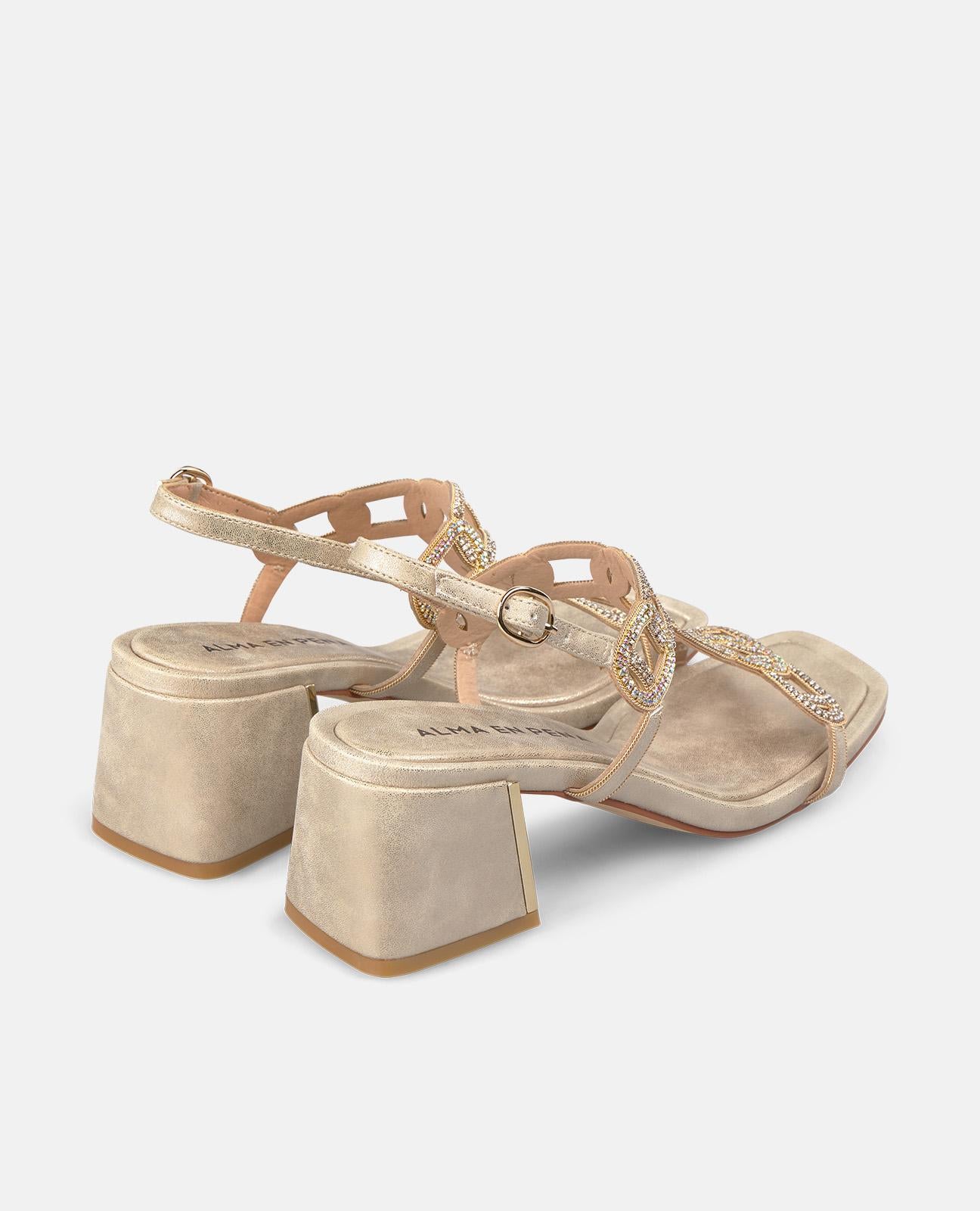 alma-en-pena-sandale-mit-strass-riemen-und-eckiger-zehe-gold image 3