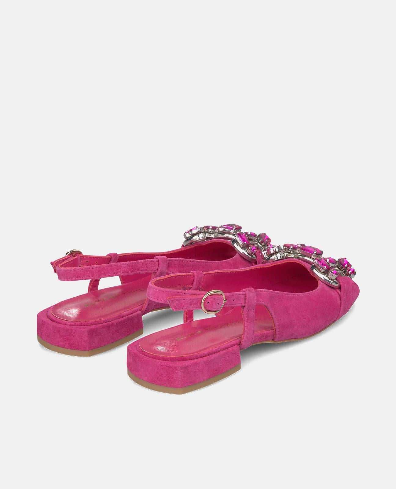 alma-en-pena-ballerina-leder-fuchsia-strassschnalle-2-2-cm image 3