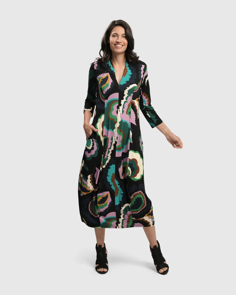alembika-intermezzo-cocoon-kleid-v-ausschnitt image 1