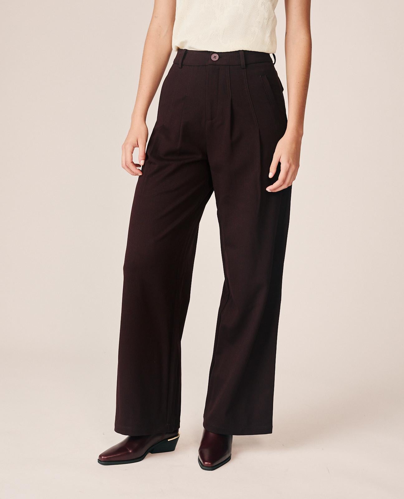 alma-en-pena-wide-leg-pants-with-pleats-weite-hose image 3