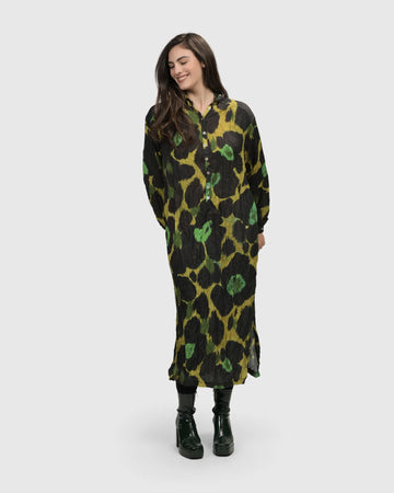 alembika-olive-martini-shirt-dress-emerald-crinkle-satin-hemdkleid image 8
