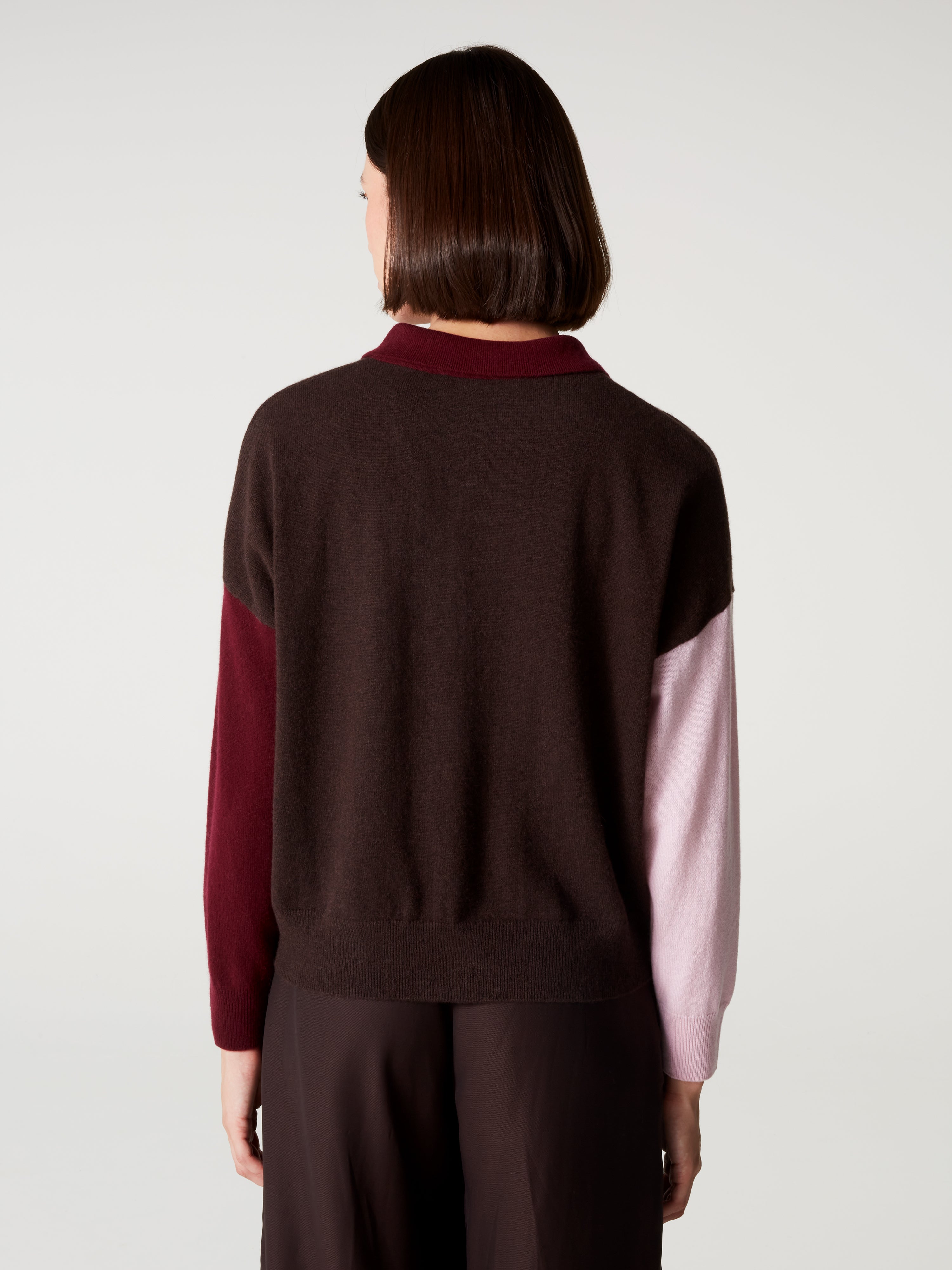 absolut-majura-fancy-kaschmir-polo-hemd-damen-bicolor-braun image 4