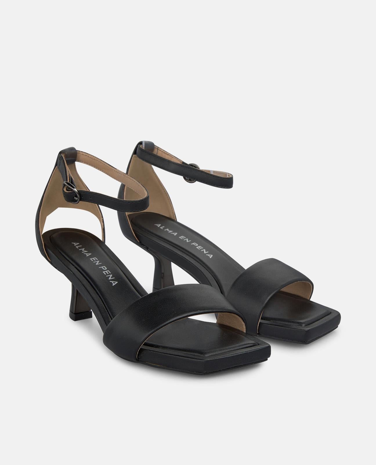 alma-en-pena-napa-riemchen-sandalette-mit-absatz-5-5-cm-in-schwarz image 2