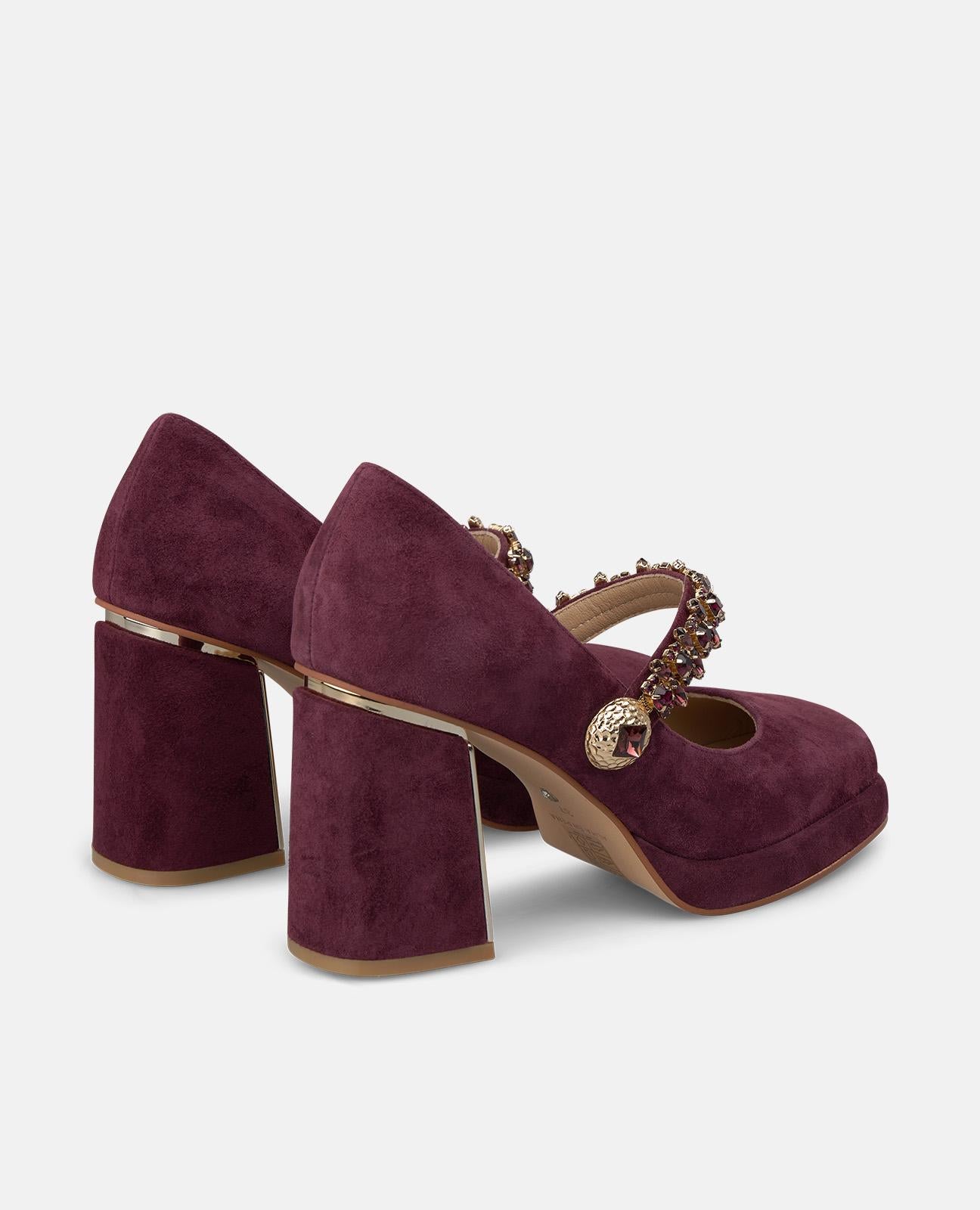 alma-en-pena-wide-fit-suede-heeled-shoe-pumps-bordeaux-8-5-cm image 3