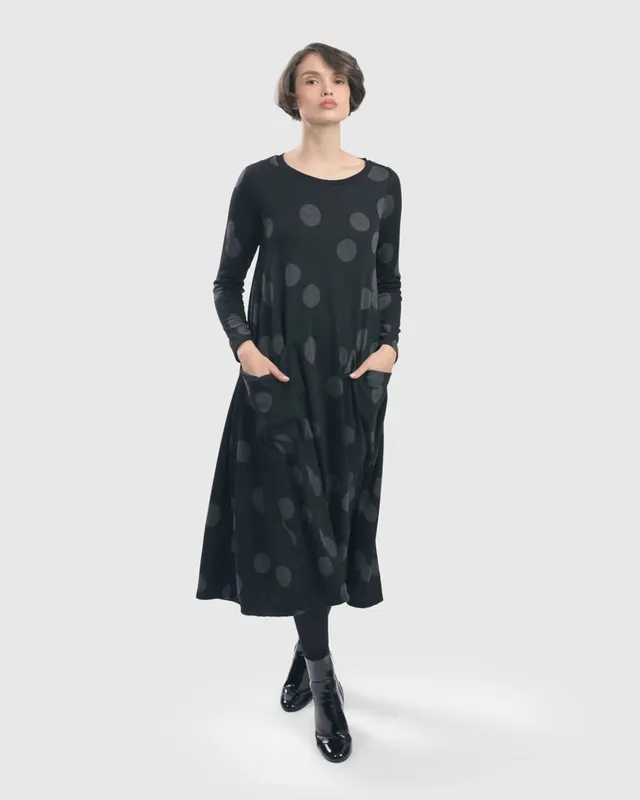 alembika-gwen-pocket-midi-dress-circles image 1