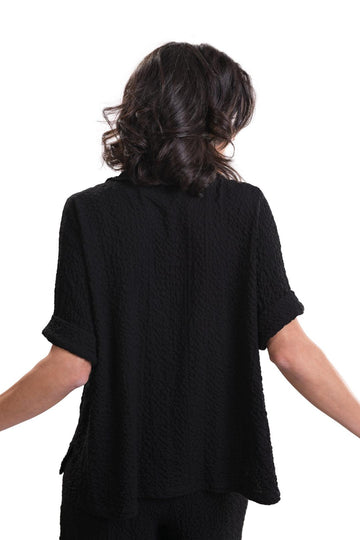 alembika-crepe-polo-top-black-damen-poloshirt-viskose image 3