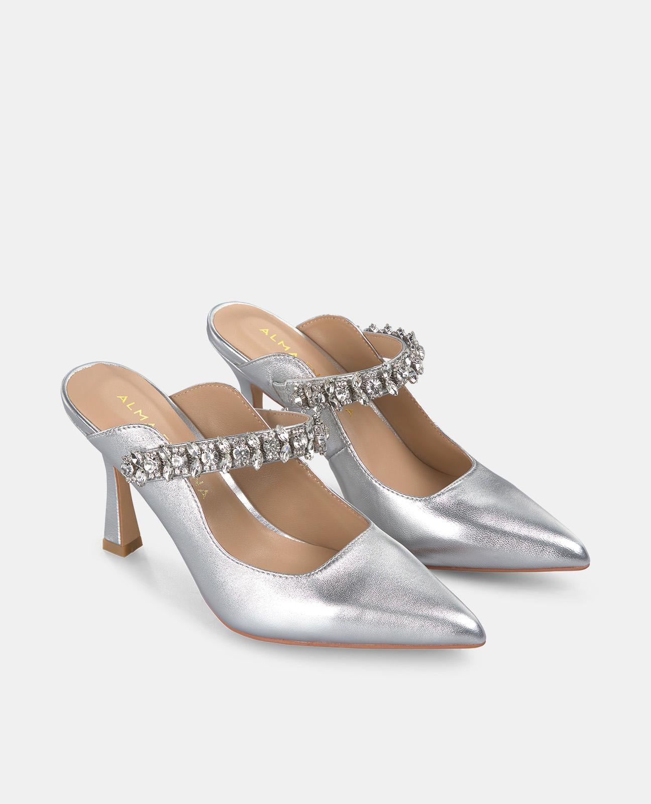 alma-en-pena-slingback-stiletto-silber-mit-strass-9-cm-absatz image 2