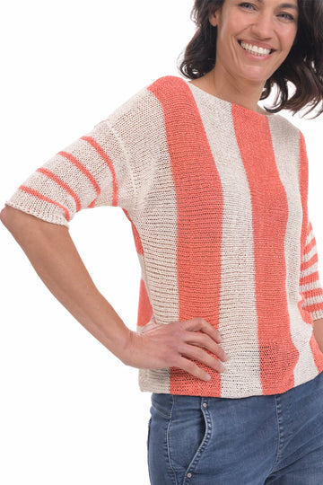 alembika-luxe-reversible-sweater-peach-wende-strick image 2