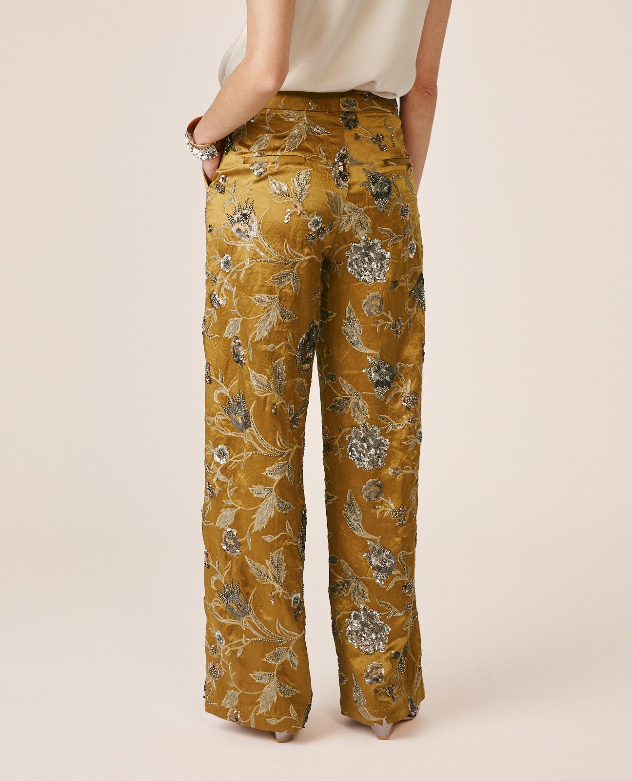 alma-en-pena-floral-pants-high-waist-blumenhose-beige-khaki-gef-ttert image 8