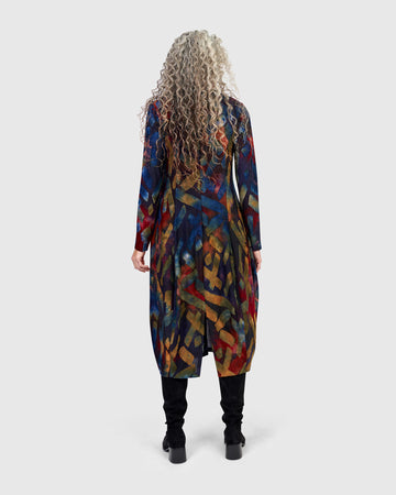 alembika-sunburst-cocoon-kleid-abstract-midi image 5
