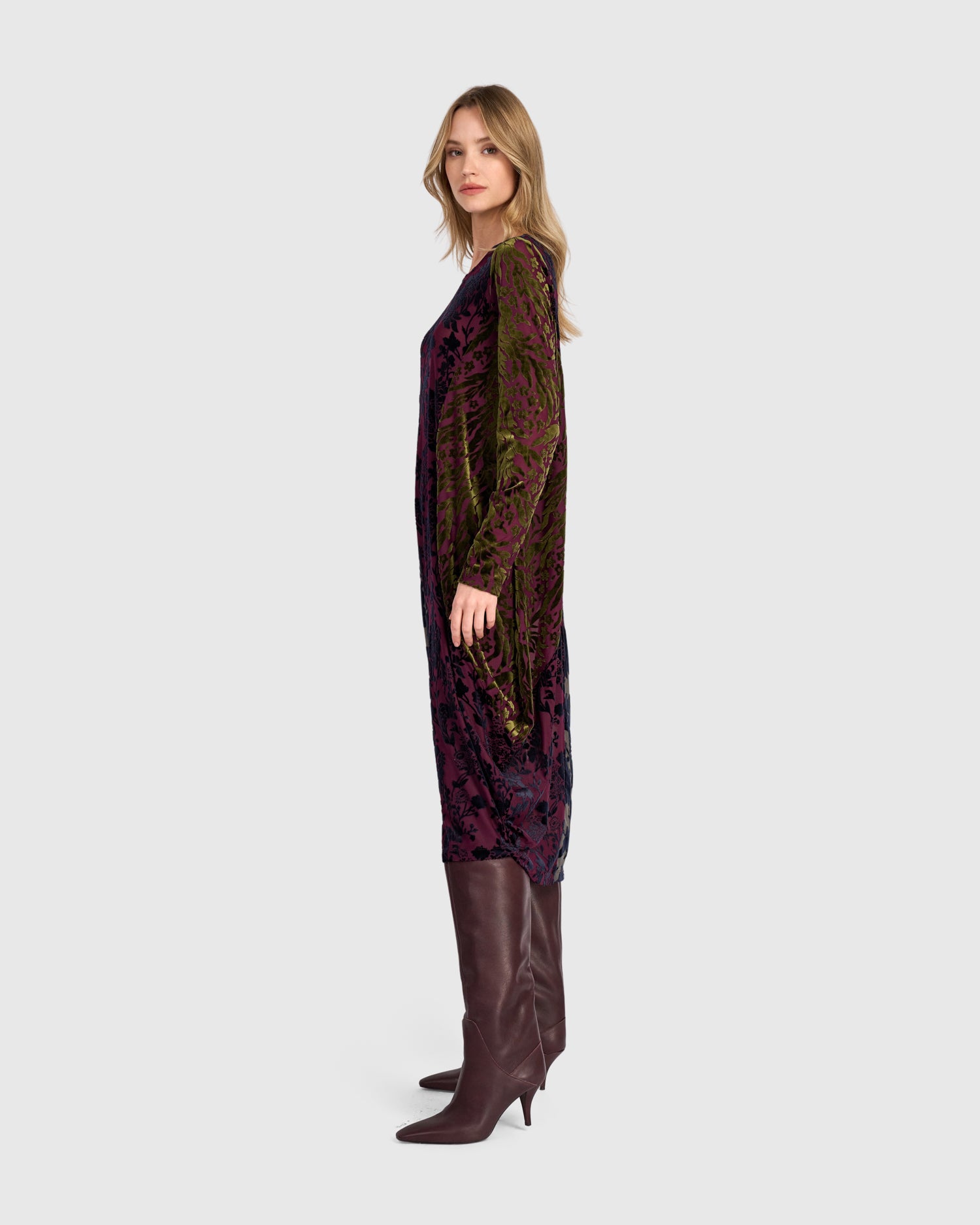 alembika-duchess-draped-kleid-jewel-multi-midi image 5