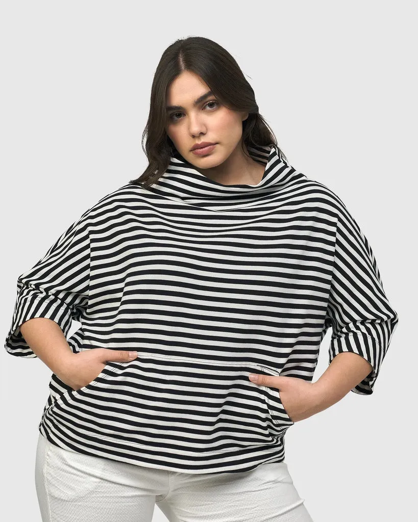 alembika-urban-trekker-sweatshirt-damen-schwarz-french-terry image 1