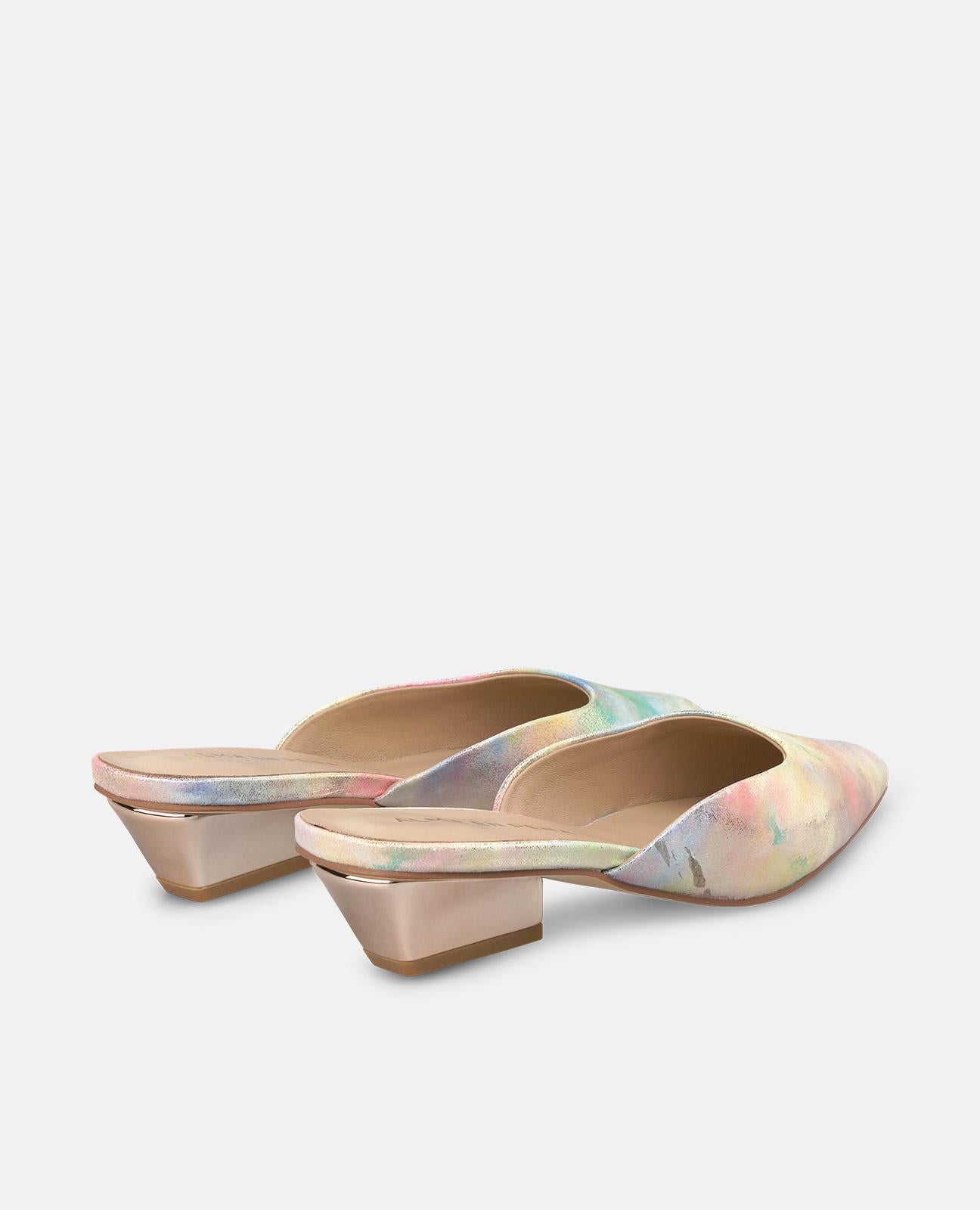 alma-en-pena-metallic-mule-pantolette-loafer-rosa-flach image 3
