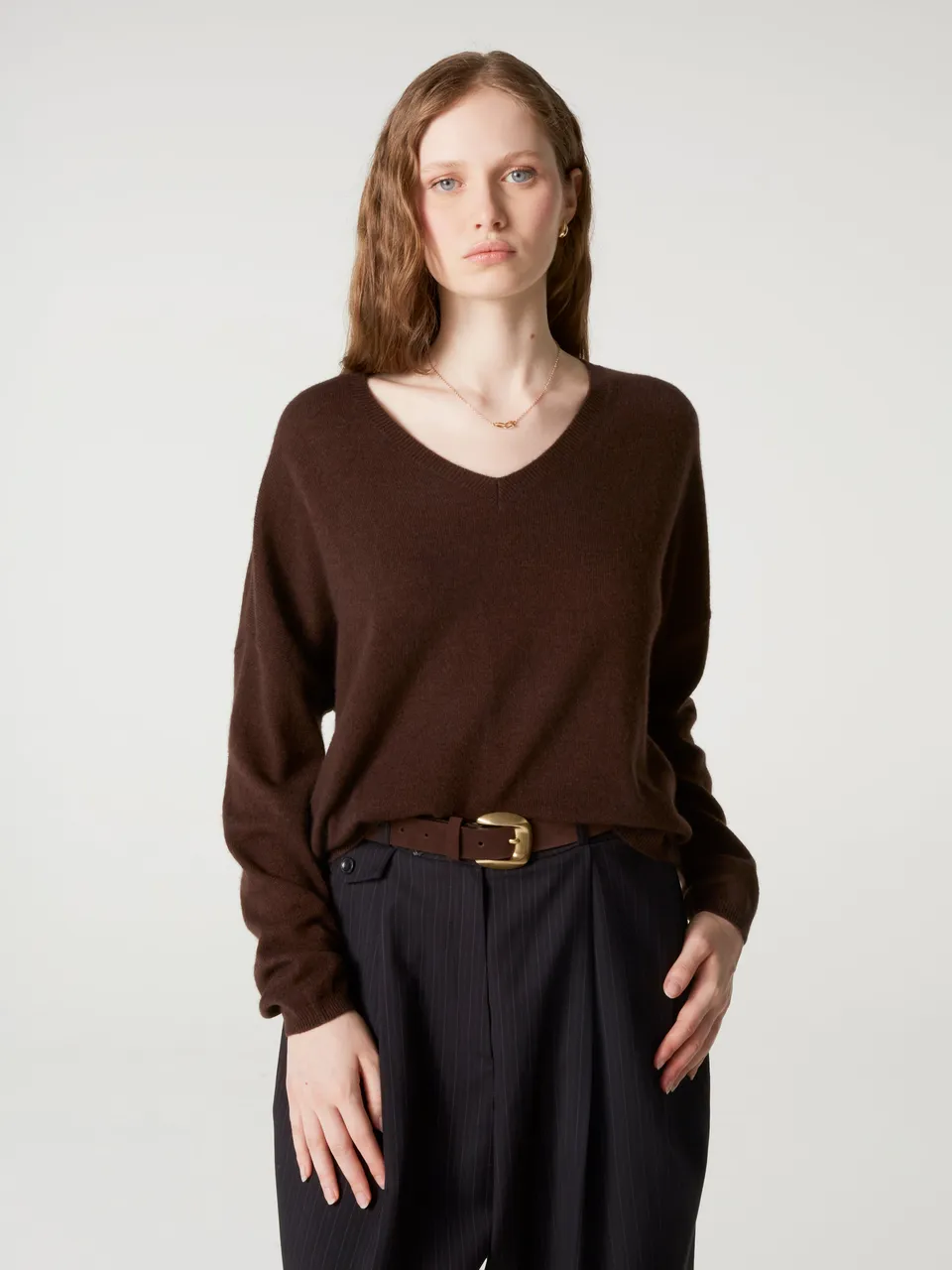 absolut-alicia-v-pullover-aus-kaschmir-mit-weiter-passform-braun image 1