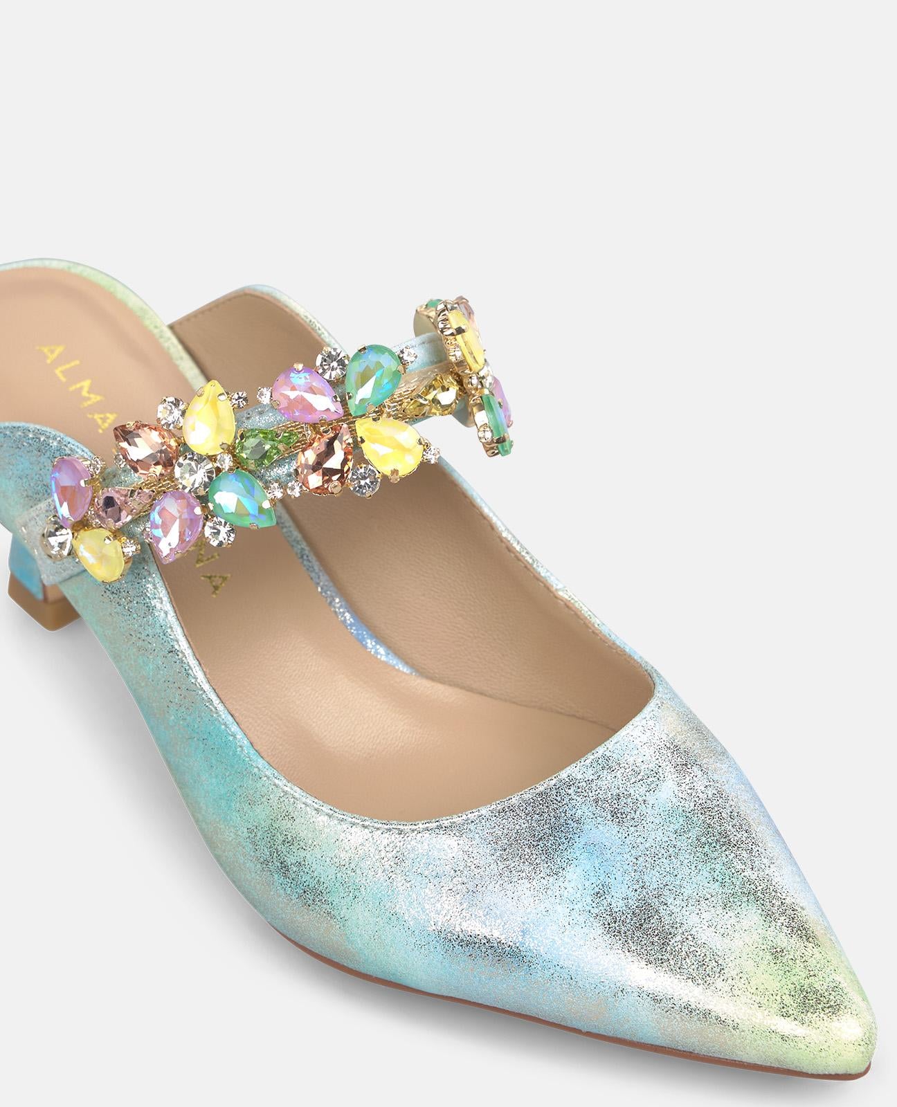 alma-en-pena-slingpumps-mit-strass-riemen-blau-6-2-cm-absatz image 4