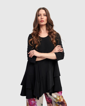 alembika-marielle-flounce-top-black-tunika-oberteil-mit-volant image 2