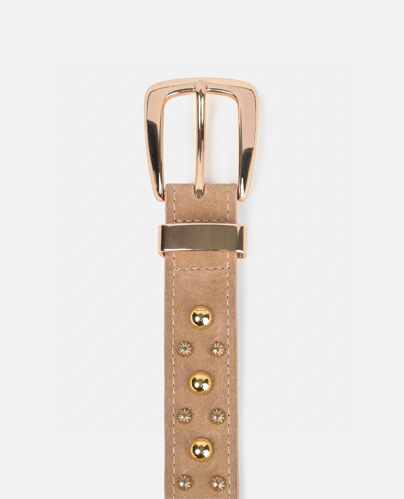 alma-en-pena-g-rtel-mit-metallic-nieten-aus-leder-3-cm-braun image 3