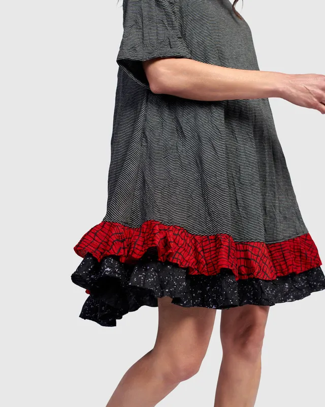 alembika-ember-ruffle-kleid-rot image 1