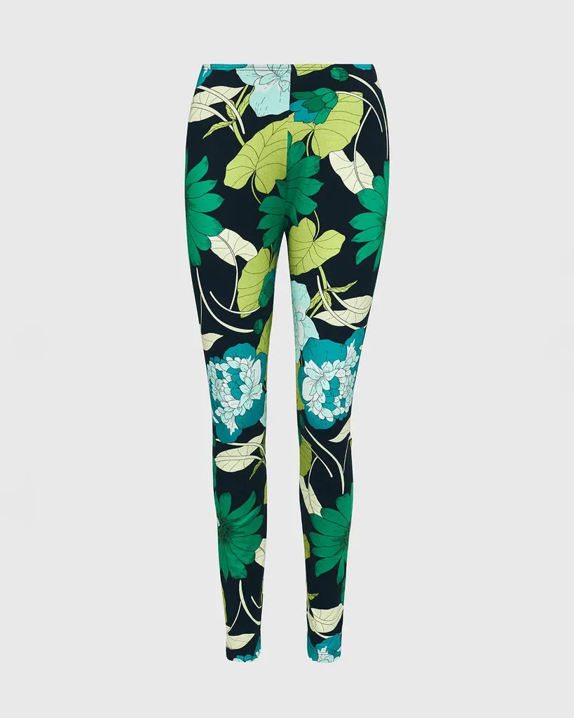 alembika-garden-leggings-floral-damen-leggings-gr-n-navy image 1