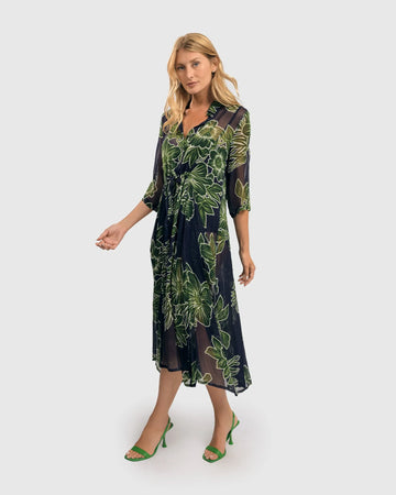 alembika-ava-chiffon-maxikleid-royal-green image 2