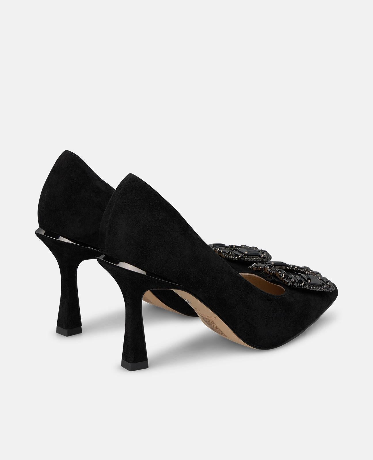 alma-en-pena-wildleder-pumps-schwarz-blume-8-cm image 3