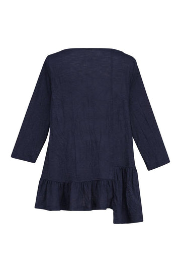 alembika-cara-crinkle-top-navy-3-4-arm-pullover image 7
