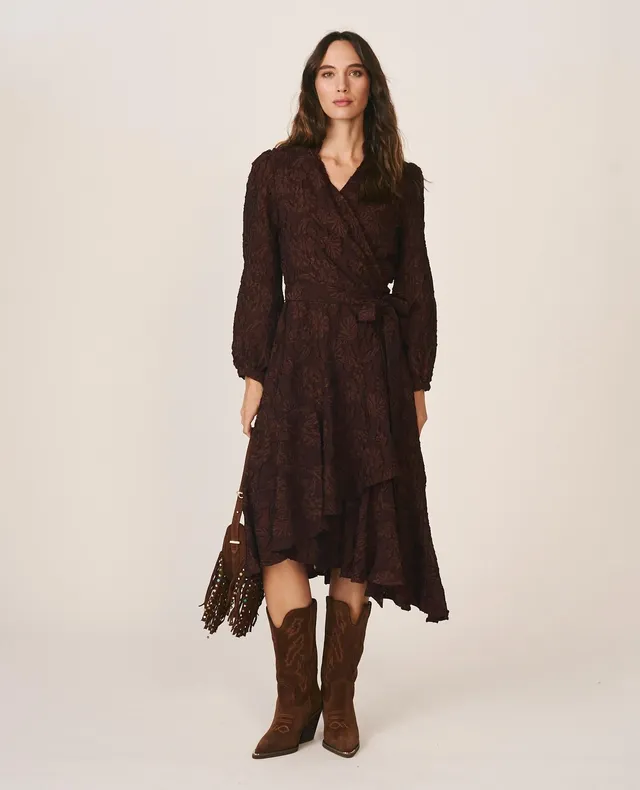 alma-en-pena-floral-fil-coup-midi-kleid-lila-wickeloptik image 1