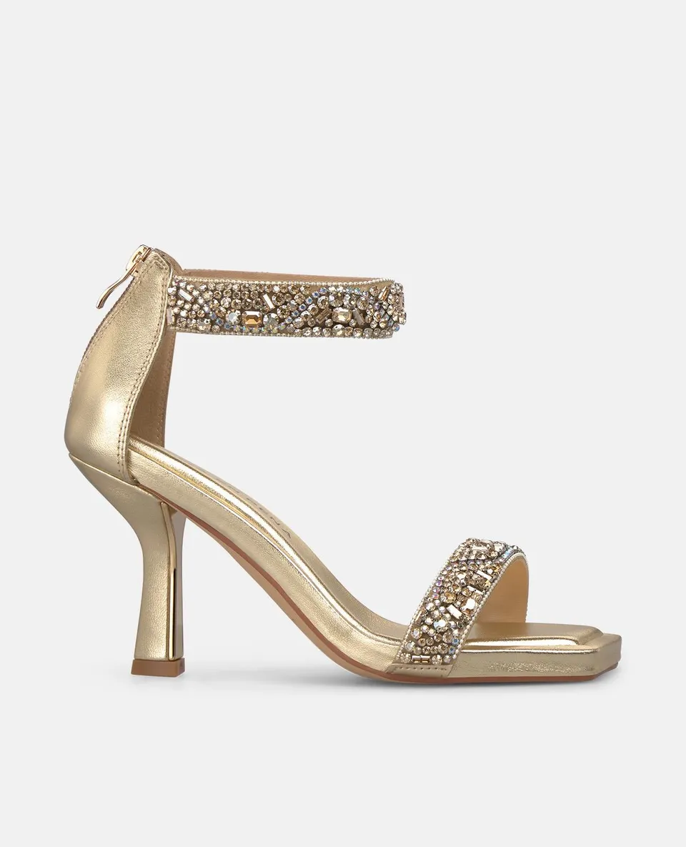 alma-en-pena-riemchensandal-gold-mit-schmuck-effekt-9-cm image 1